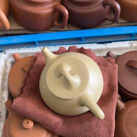 茶壶紫砂梨皮本绿200cc