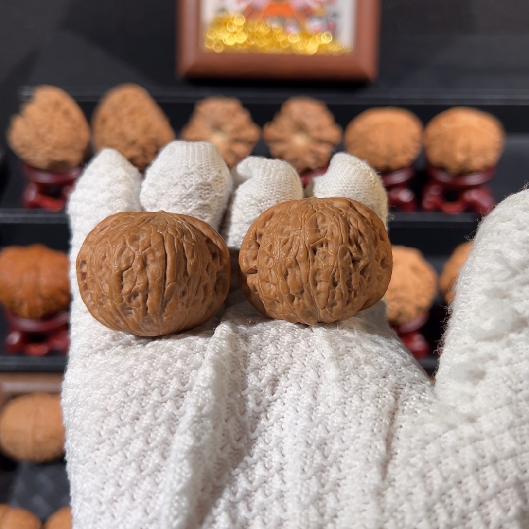 文玩核桃把件矮桩铁锤37+