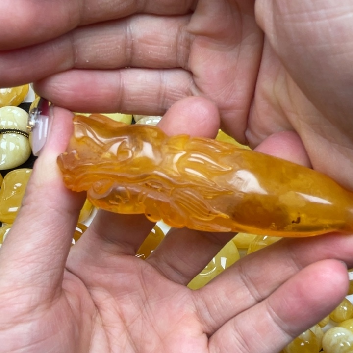 裸石蜜蜡未镶嵌蜜蜡手把件