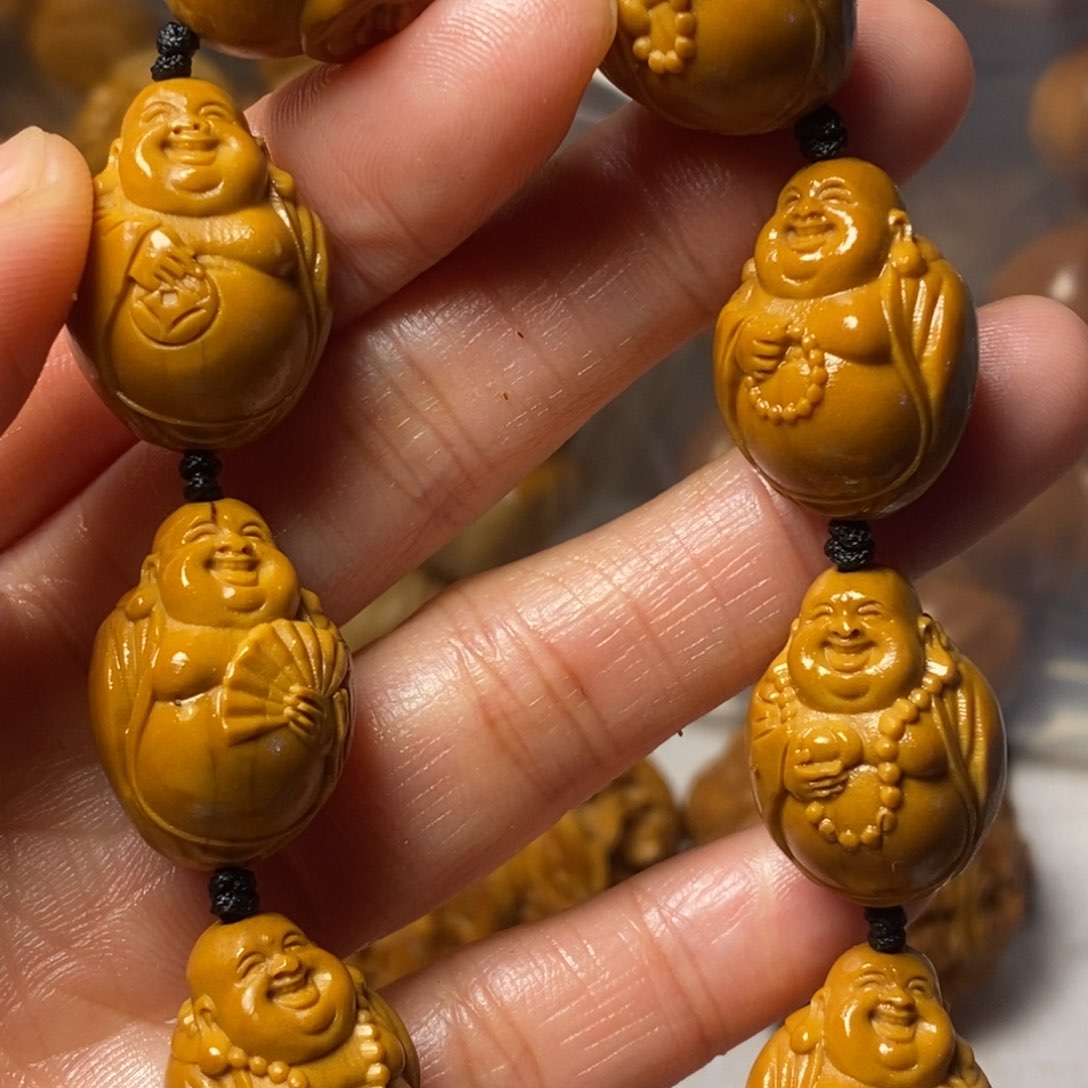 橄榄核手串/手链光面弥勒