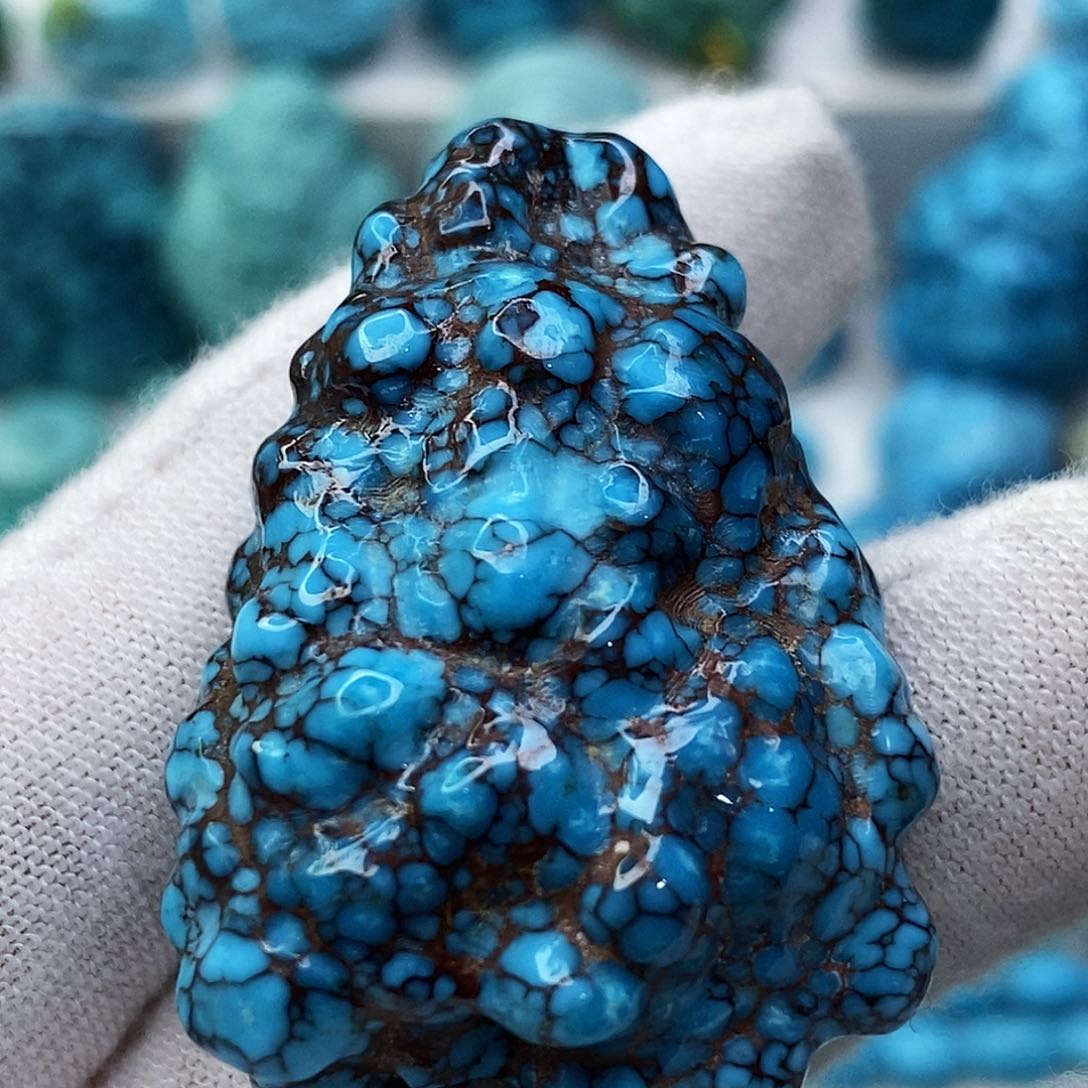 绿松石未镶嵌天然原矿地大质检 抖音基地顺丰发货