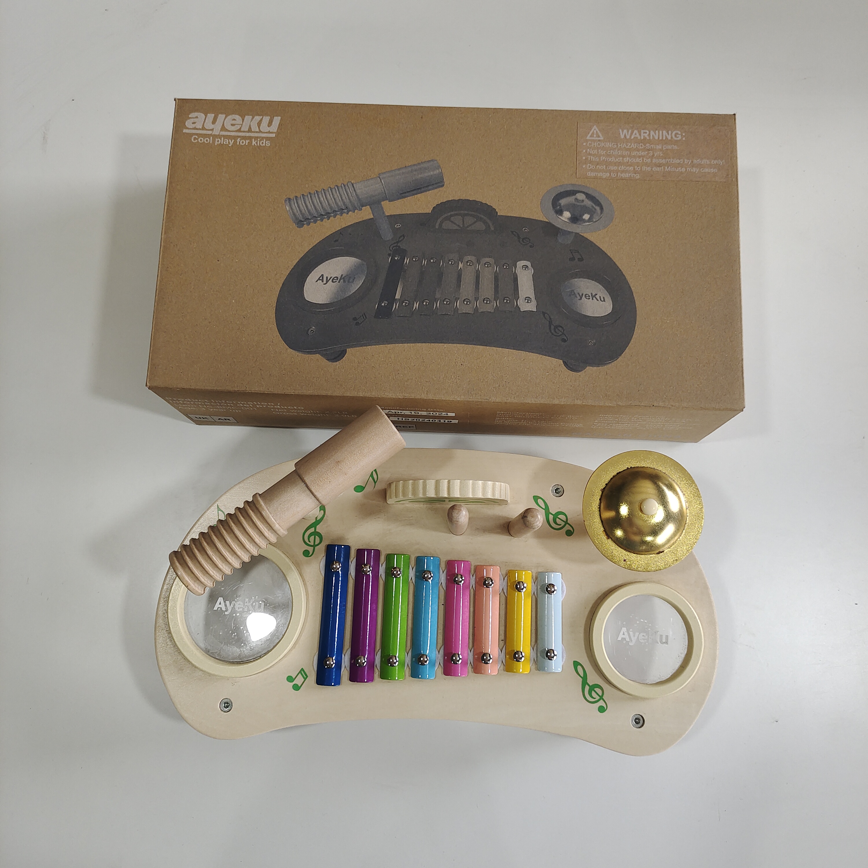 敲琴宝宝多功能音乐台木制架子鼓手乐器早教启蒙玩具