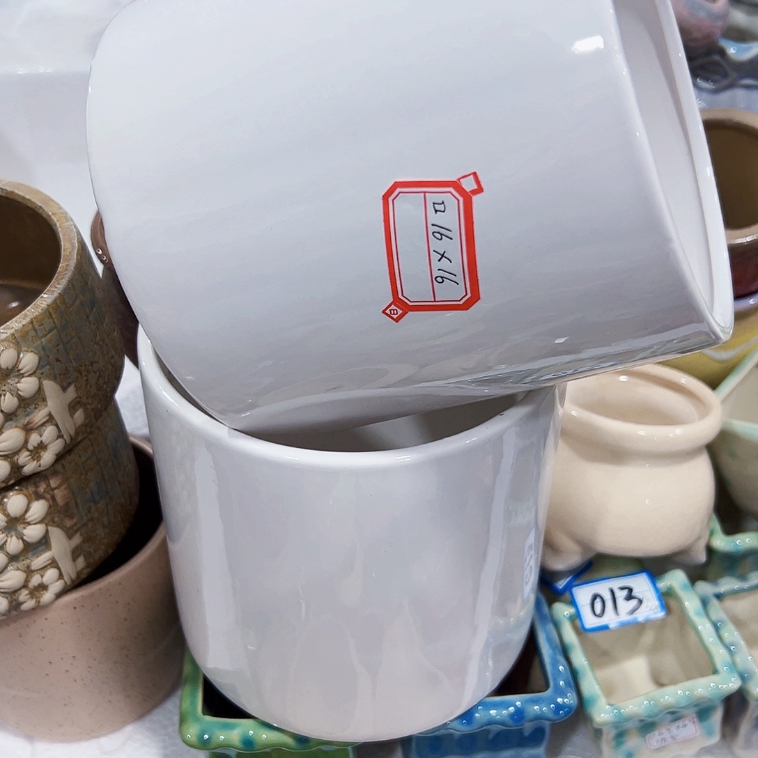 有孔外贸尾单陶瓷花盆凑单10米包邮