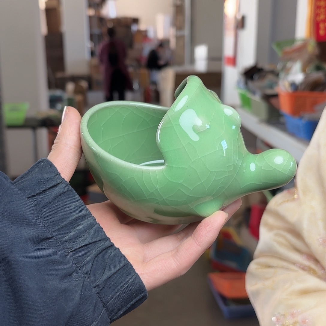 龙泉云间青瓷小米茶器