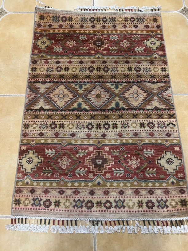 阿富汗手工羊毛地毯81 x121