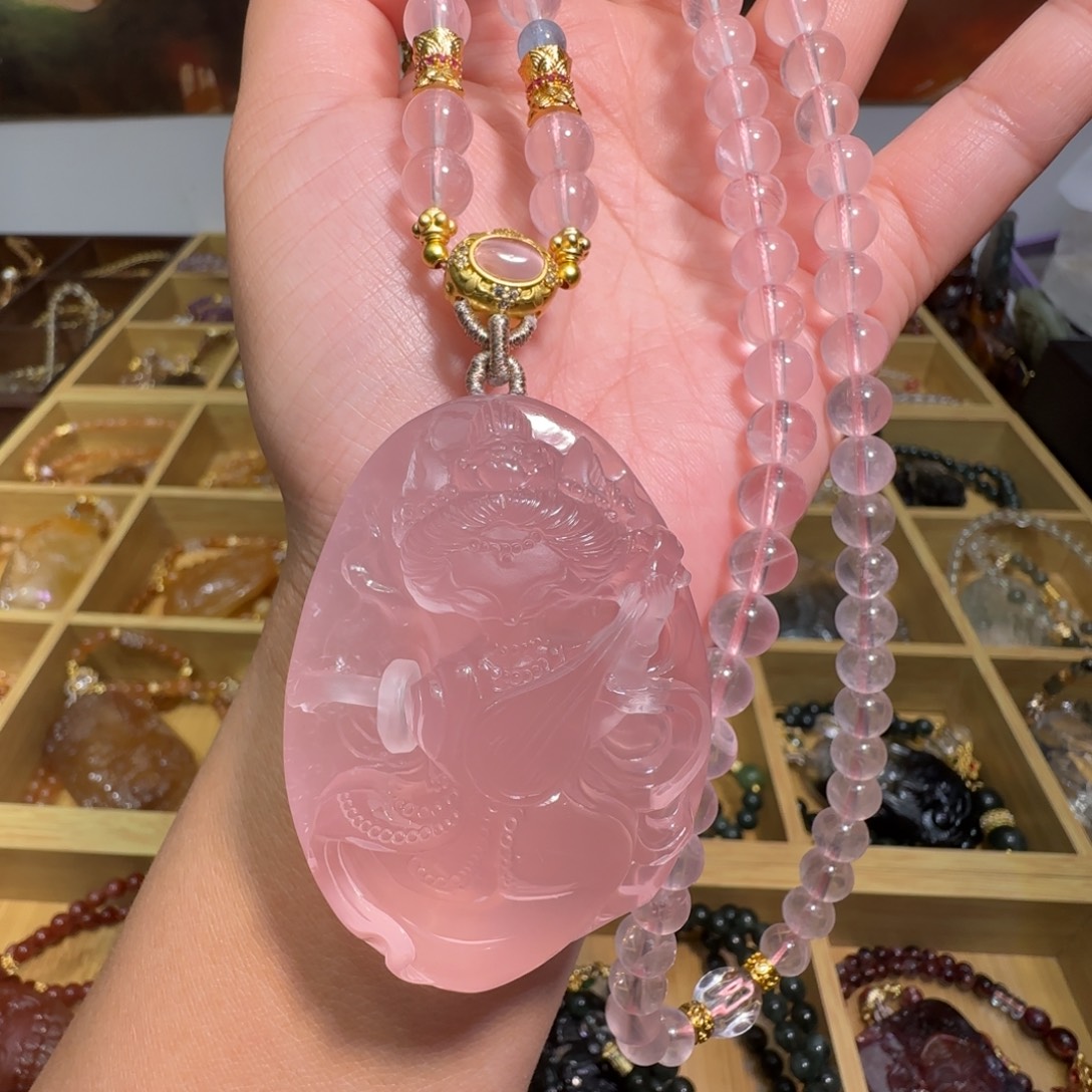 水晶未镶嵌颈饰九尾狐