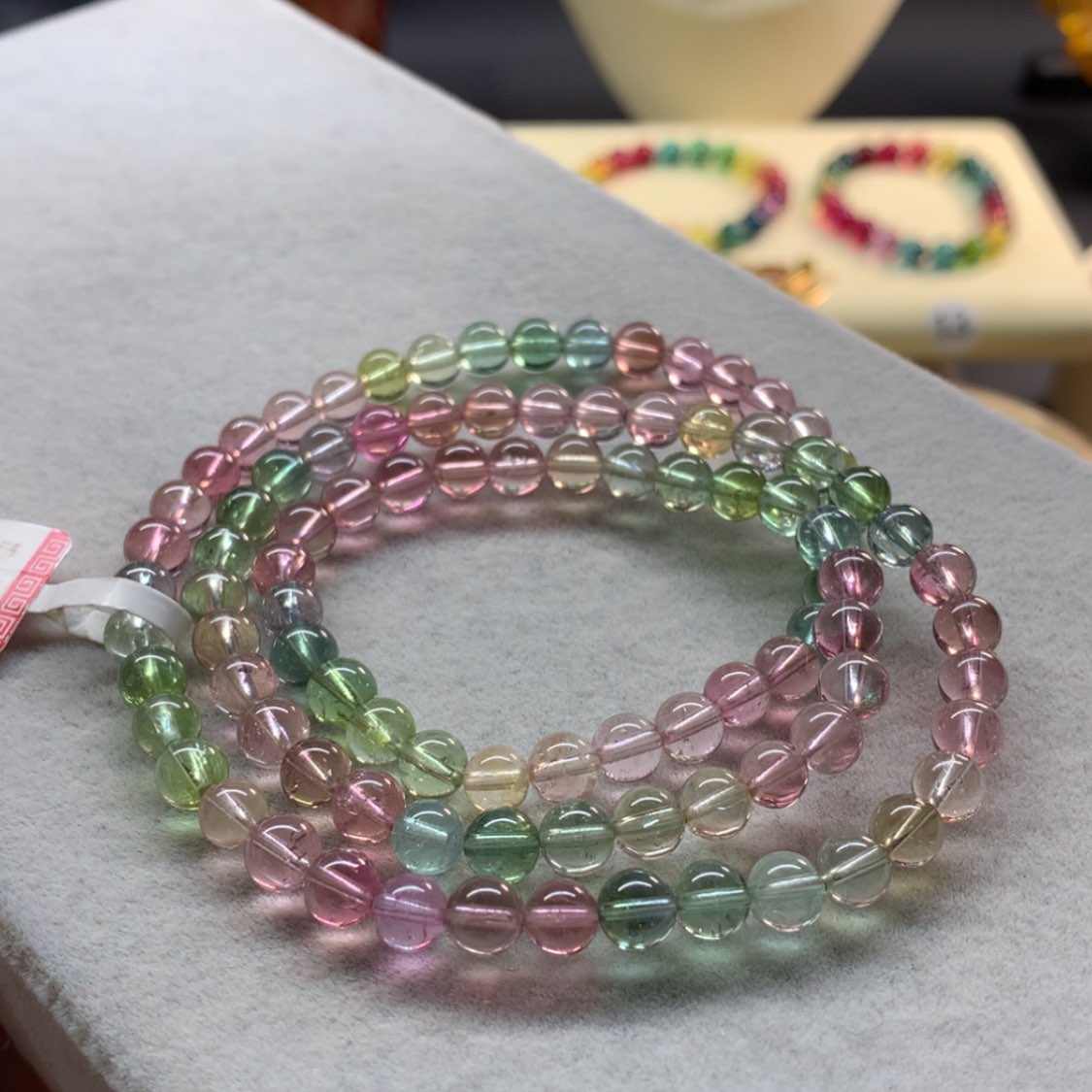 【闪购商品】未镶嵌手链碧玺荧光人鱼多圈5.8