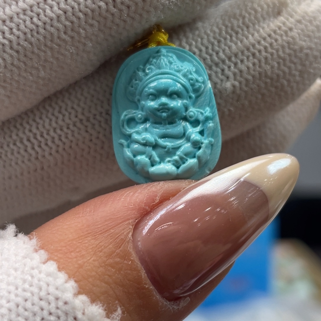 绿松石未镶嵌挂件