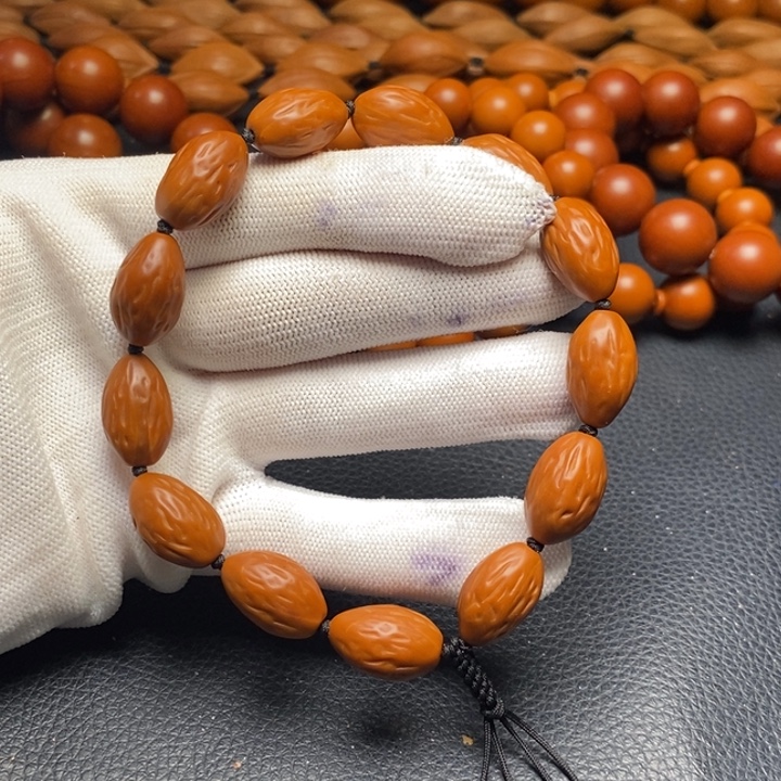 手串橄榄核1.15尺寸小红枣原皮