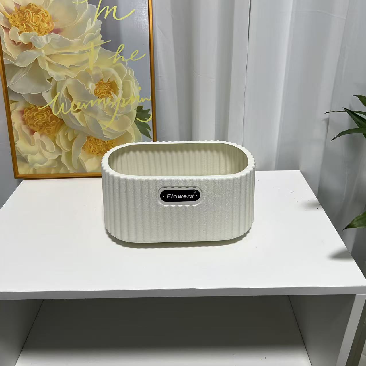 简约风格雅雯盆塑料树脂花盆适用于室内等绿植盆栽