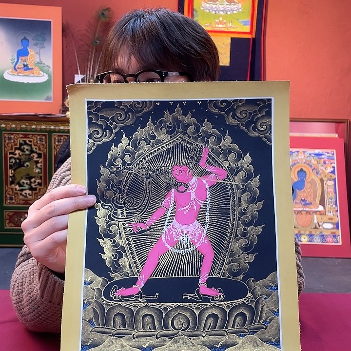 装裱画22×30金刚瑜伽纯手绘