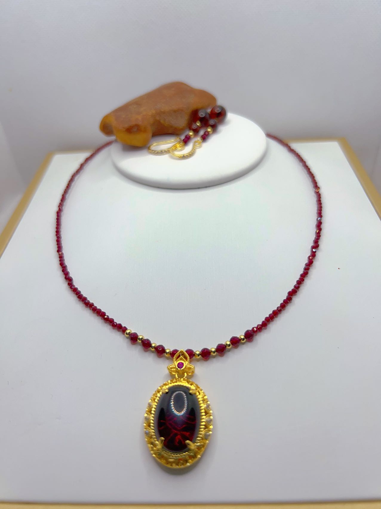 【包邮】天然琥珀项链女士挂件时尚款长链KAHRIWA ZANJIR血泊5