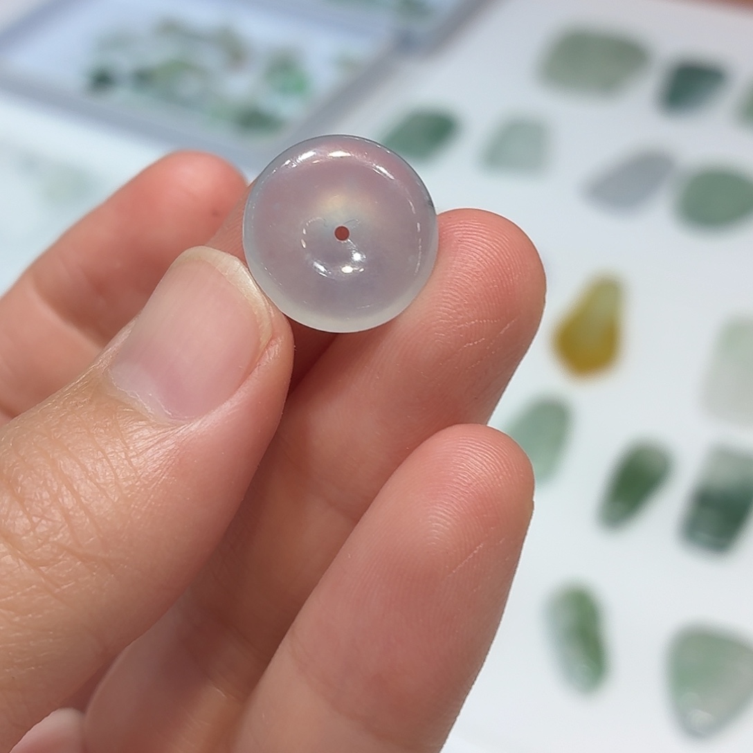 翡翠未镶嵌挂件平安扣