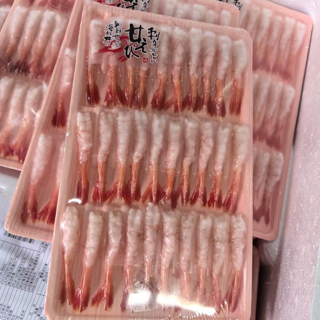 去壳北极甜虾 日料刺身寿司甜虾30尾/板