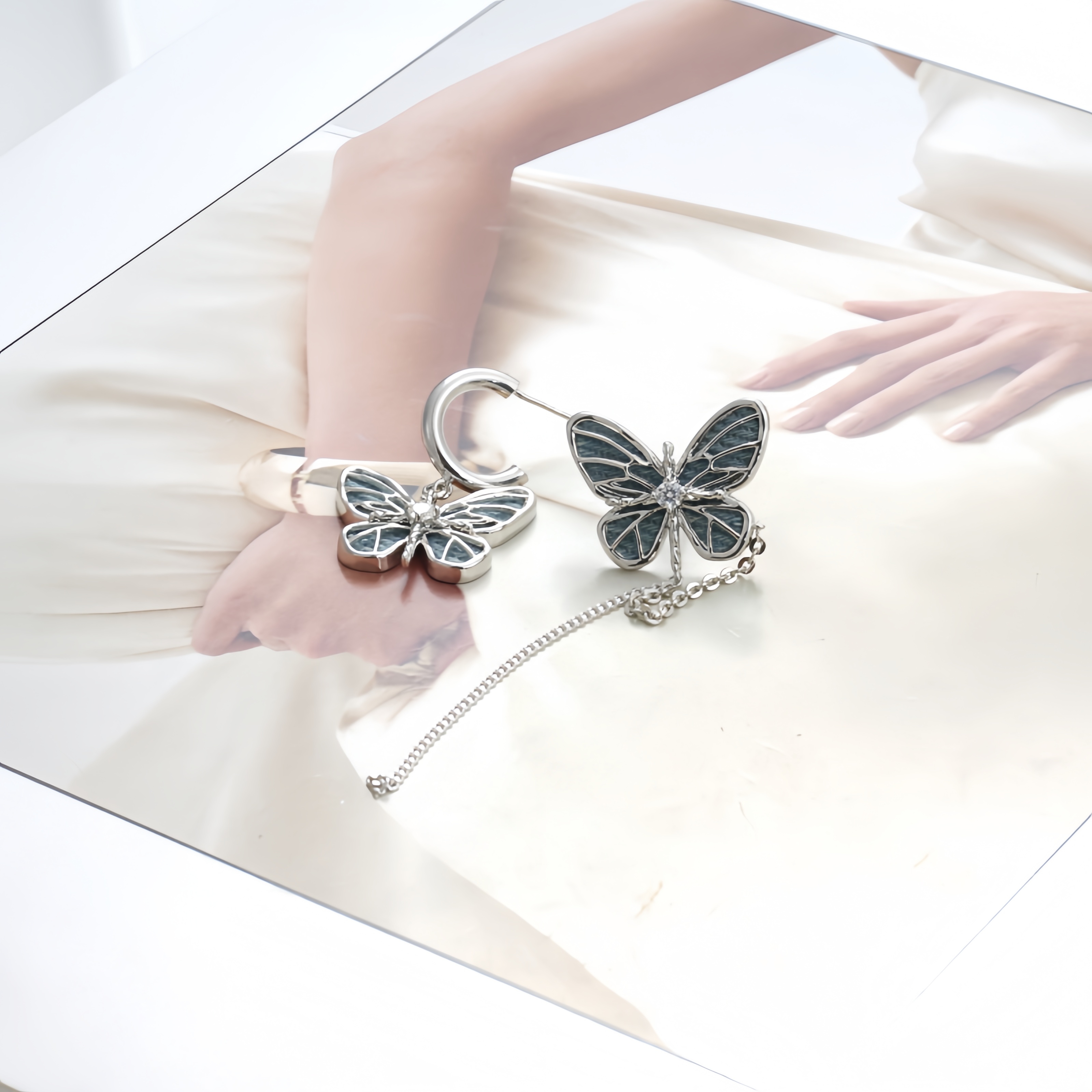 铜合金仿水晶耳饰 耳环9670