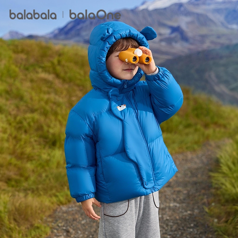 【balaOne】巴拉巴拉儿童羽绒服男女童冬连帽外套保暖宝宝三防衣服