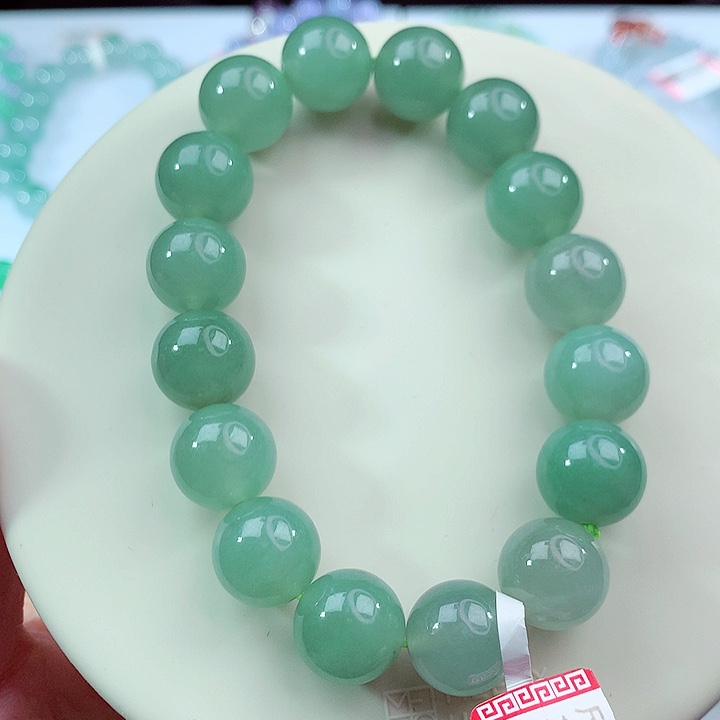 翡翠未镶嵌手链卡12.7