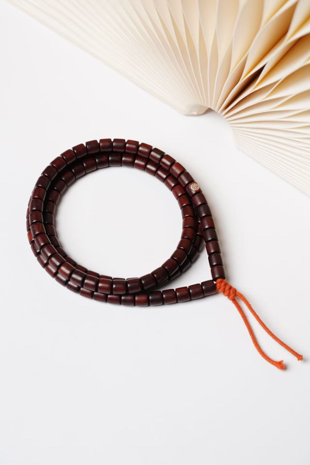 印度小叶紫檀精工竹节5.7mm*108颗手串油性98分银标款 周年福利