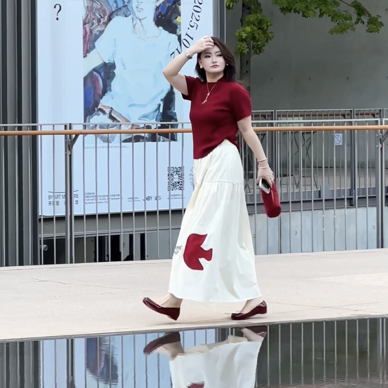 PRASE·杨杨【飞鸟与鱼】100棉微胖轻奢设计秋女时尚半身裙PR506C60