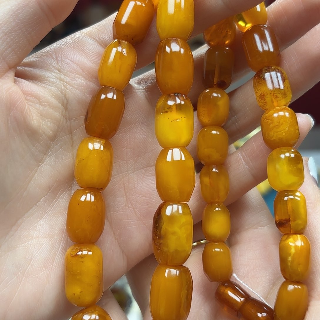 未镶嵌蜜蜡裸石35毛衣链