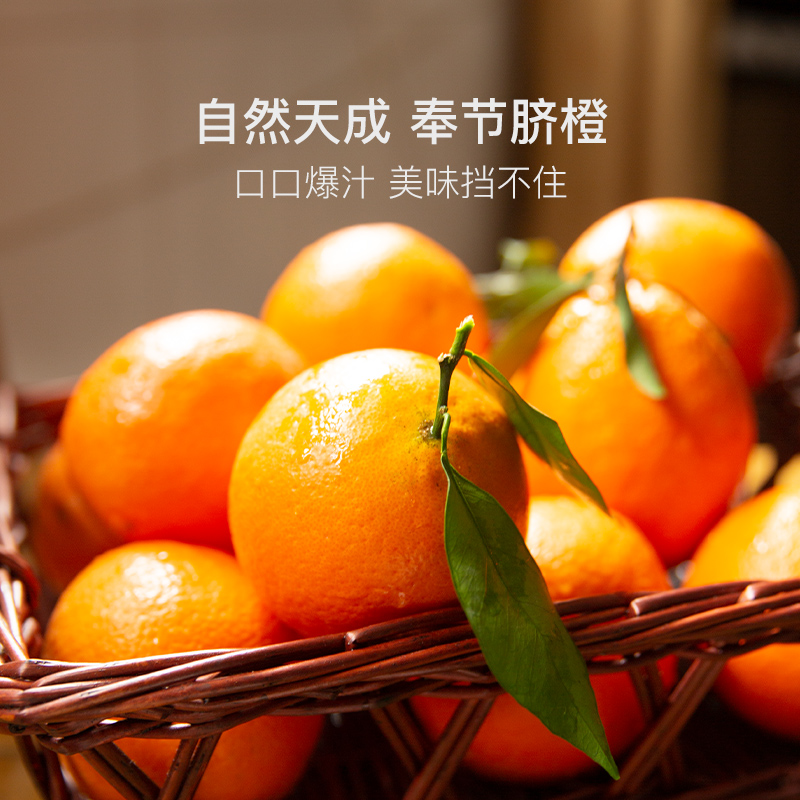 西域美农新货 重庆奉节脐橙4.5/9斤 酸甜多汁细嫩无渣自然成熟