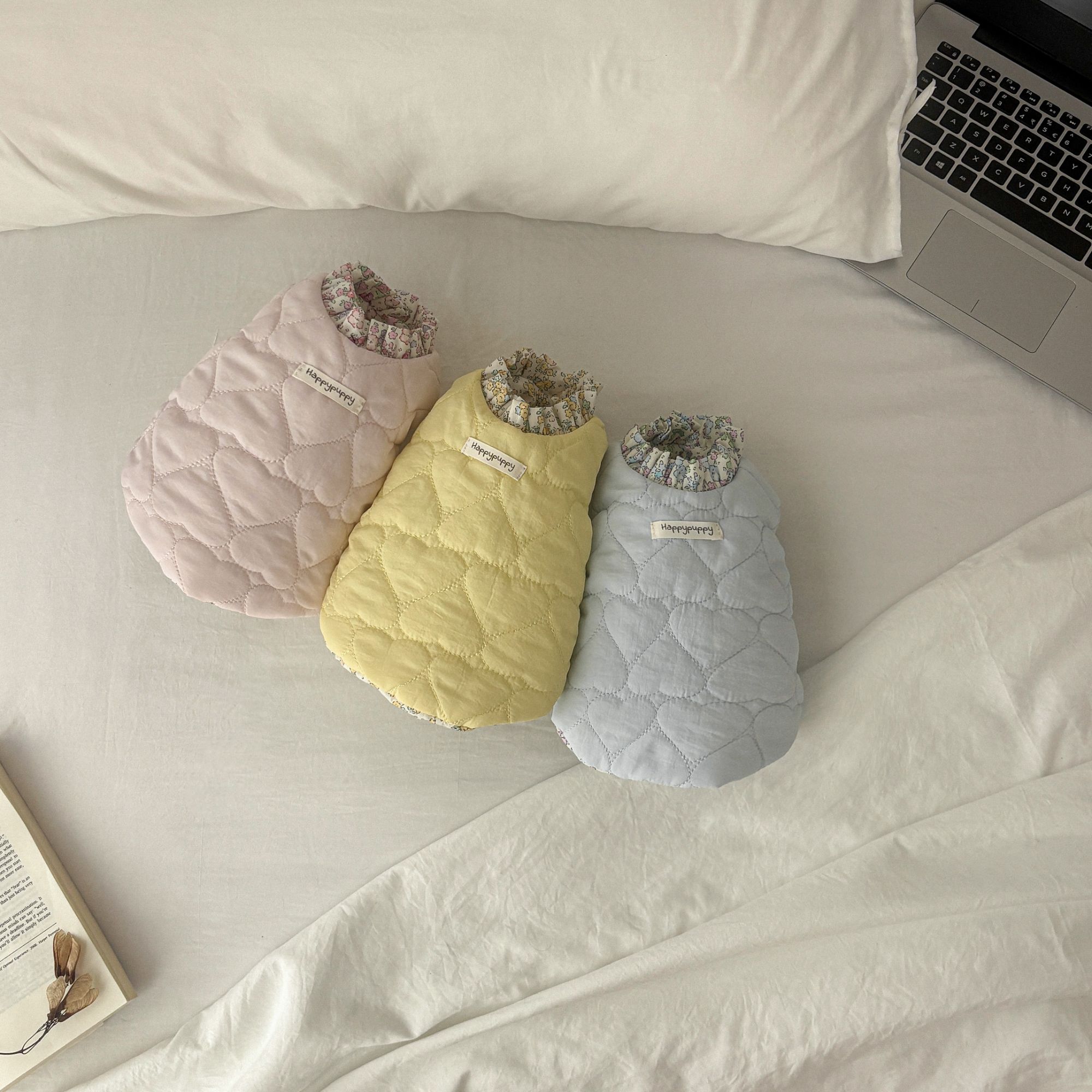 韩系碎花小棉服 糖果色系 双面可穿 冬天宠物衣服猫猫狗狗通穿