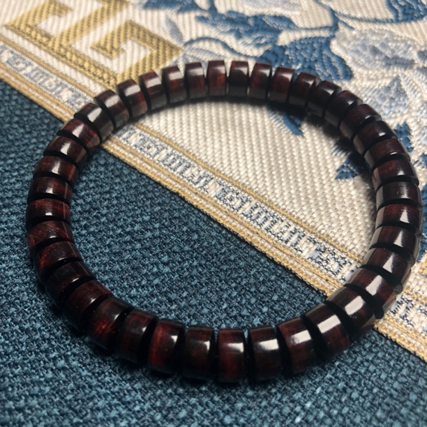 海南黄花梨药片珠5x9