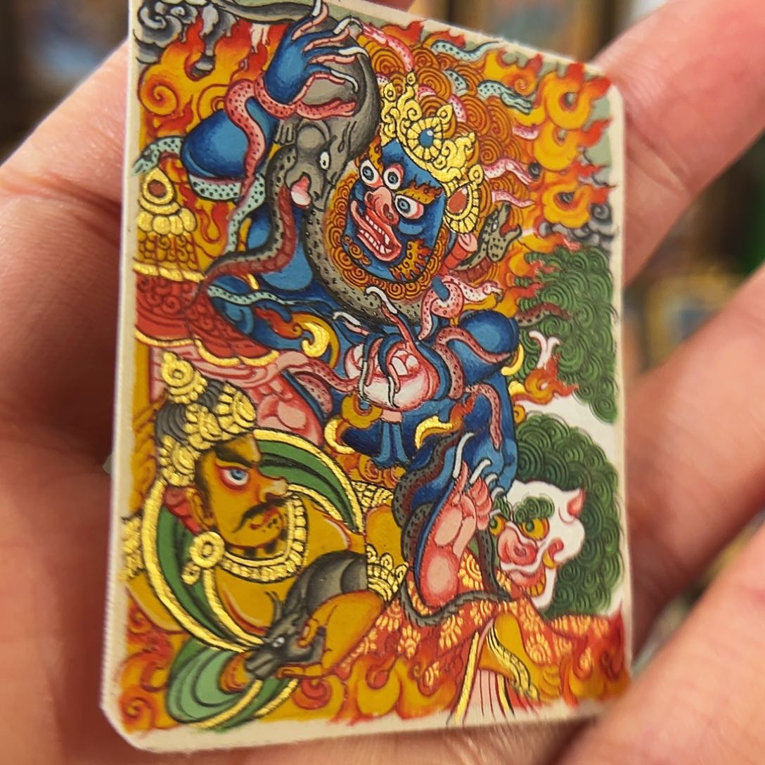 青海热贡手绘黑老爷