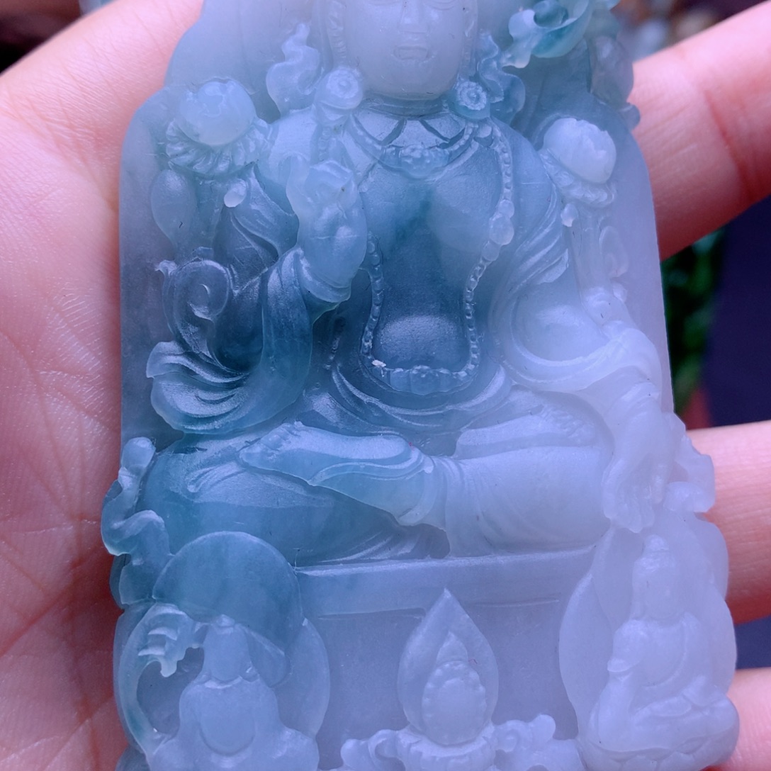 陪***白定制翡翠未镶嵌翡翠