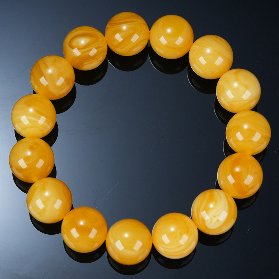 焦皮橘底浓蜡妖花同料精品单圈手串纯天然原矿琥珀蜜蜡平安扣三通