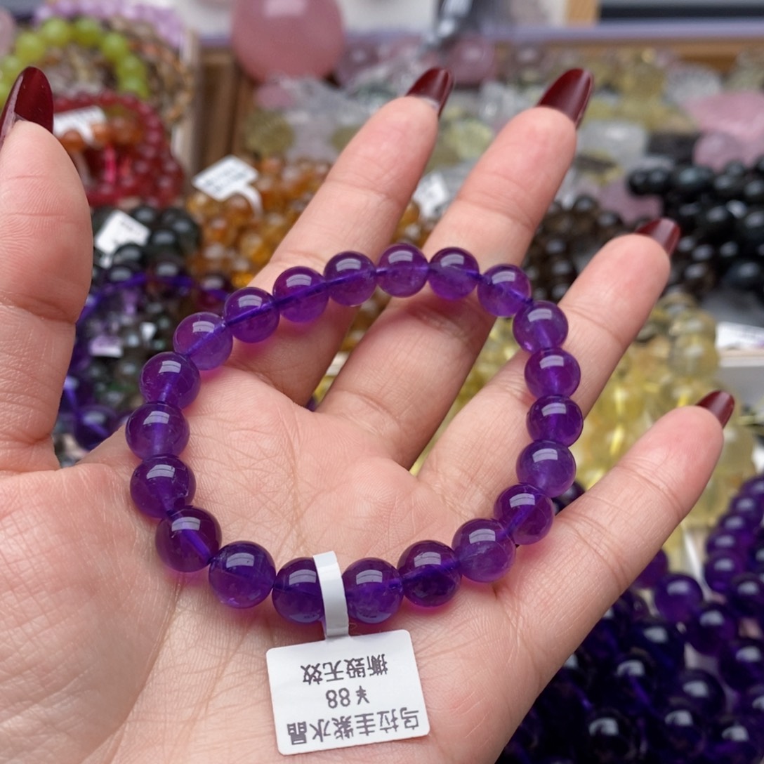 水晶手串未镶嵌紫水晶