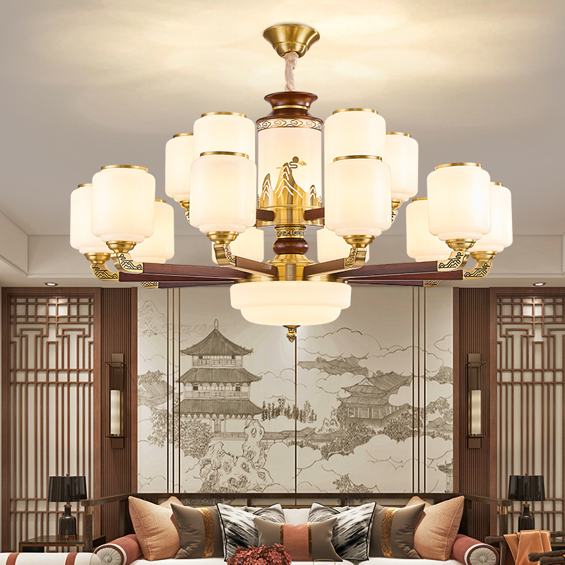 新款中式吊灯客厅创意大吊灯2025年家用新款大气书房餐厅别墅灯具