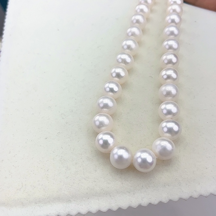 淡水珍珠颈饰银S925镶嵌卡11-12高品