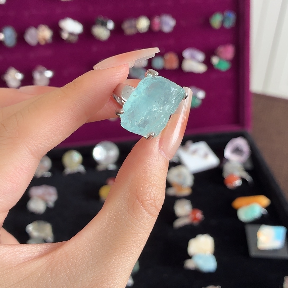 银S925镶嵌烟晶戒指