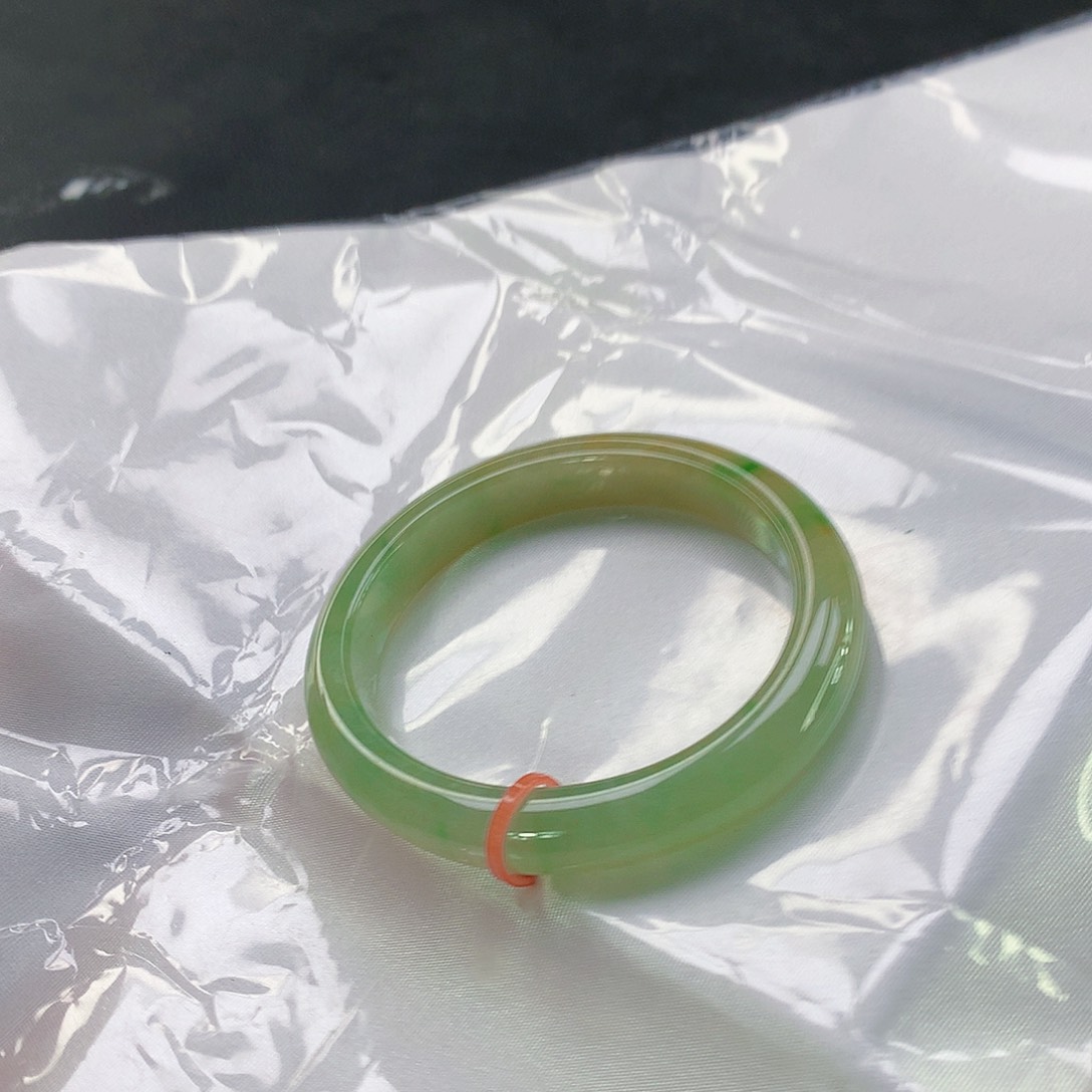 翡翠手镯未镶嵌52缅甸天然翡翠A货