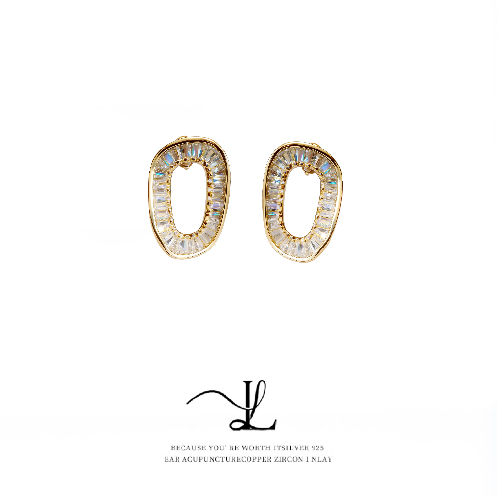 铜合金锆石耳饰 LL Jewelry & 轻奢重工系列锆石耳钉