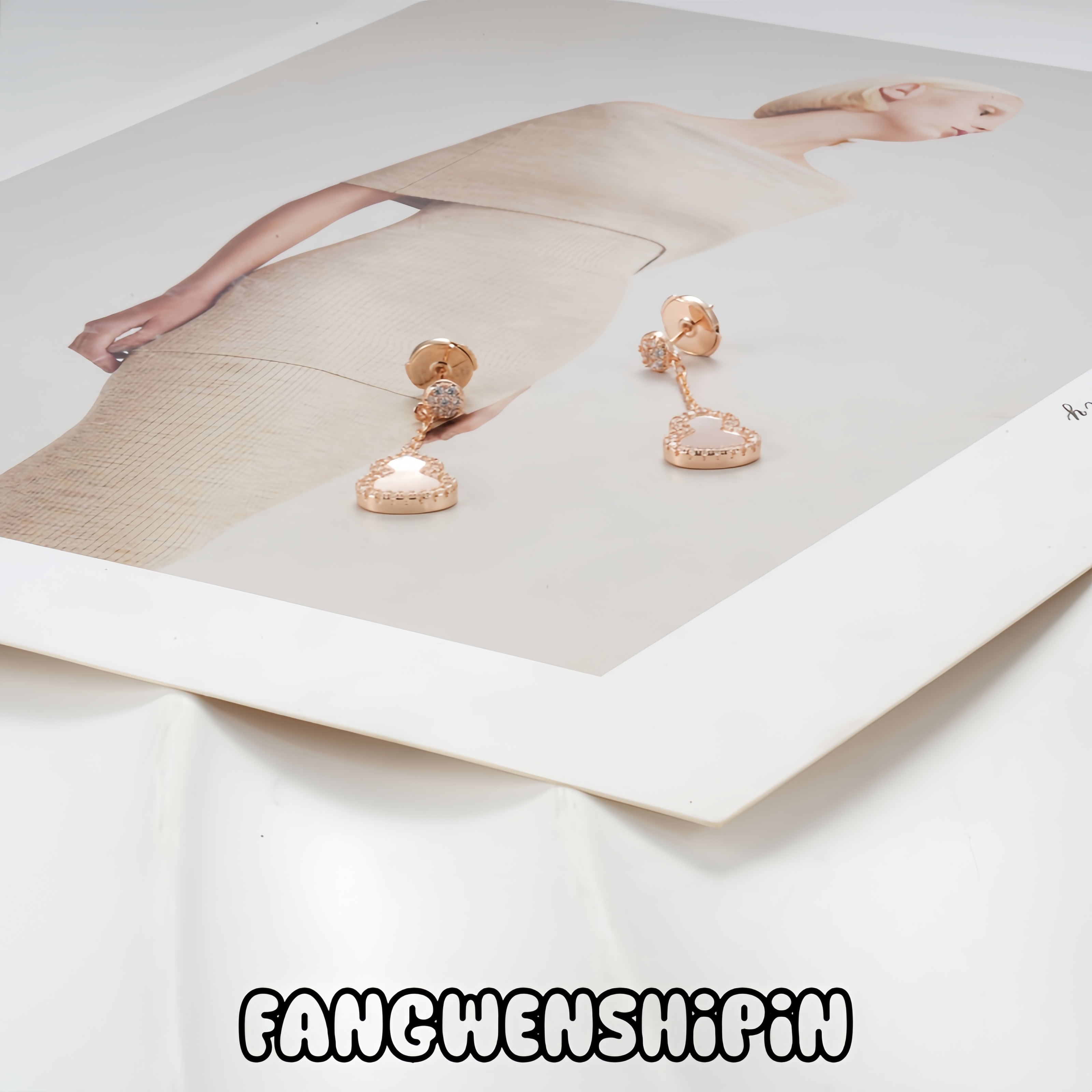 铜合金锆石耳饰 【镀K金】【925银针】耳环4616