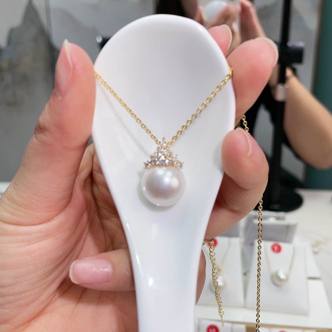 淡水珍珠颈饰银S925镶嵌