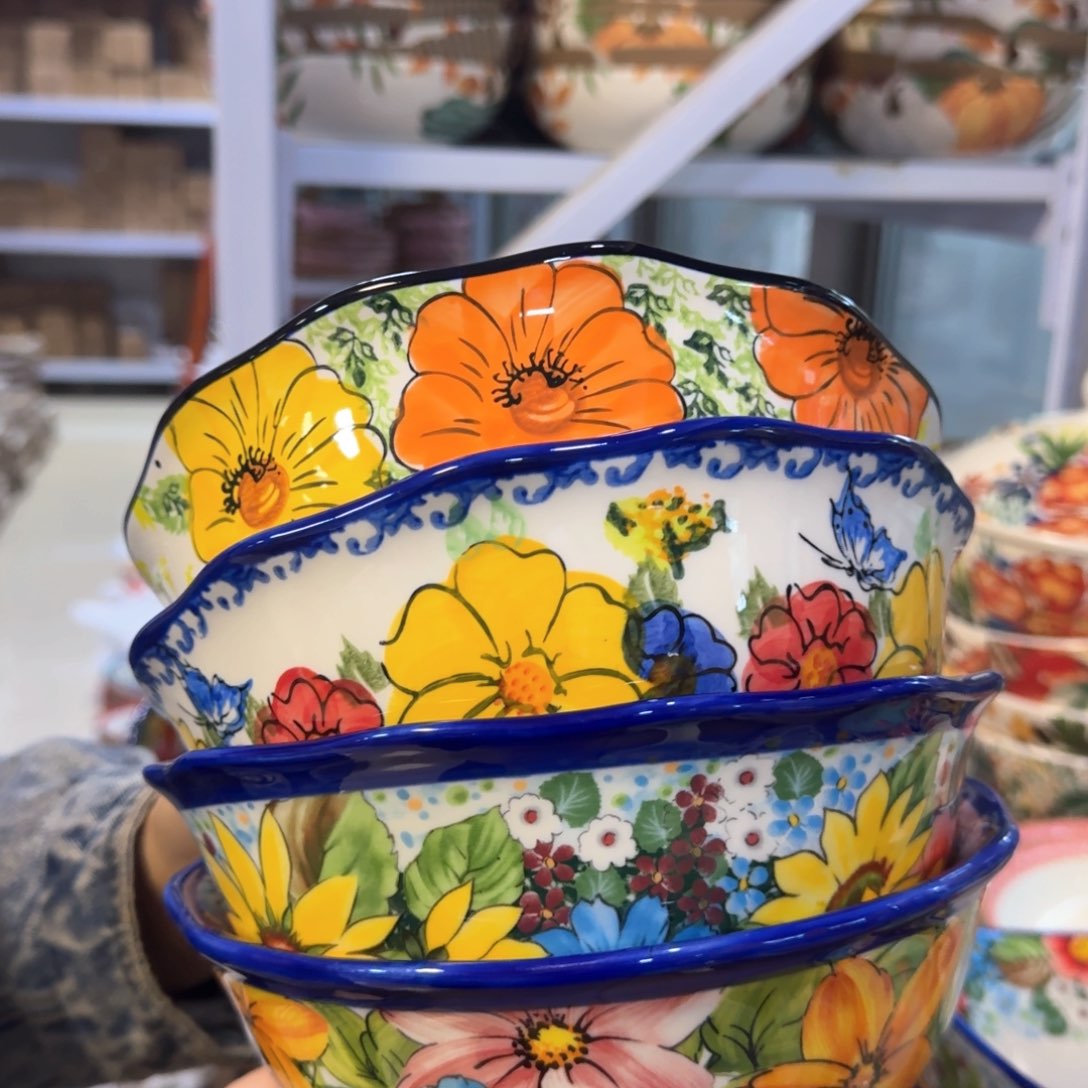 陶瓷7.5英寸面碗4只看图