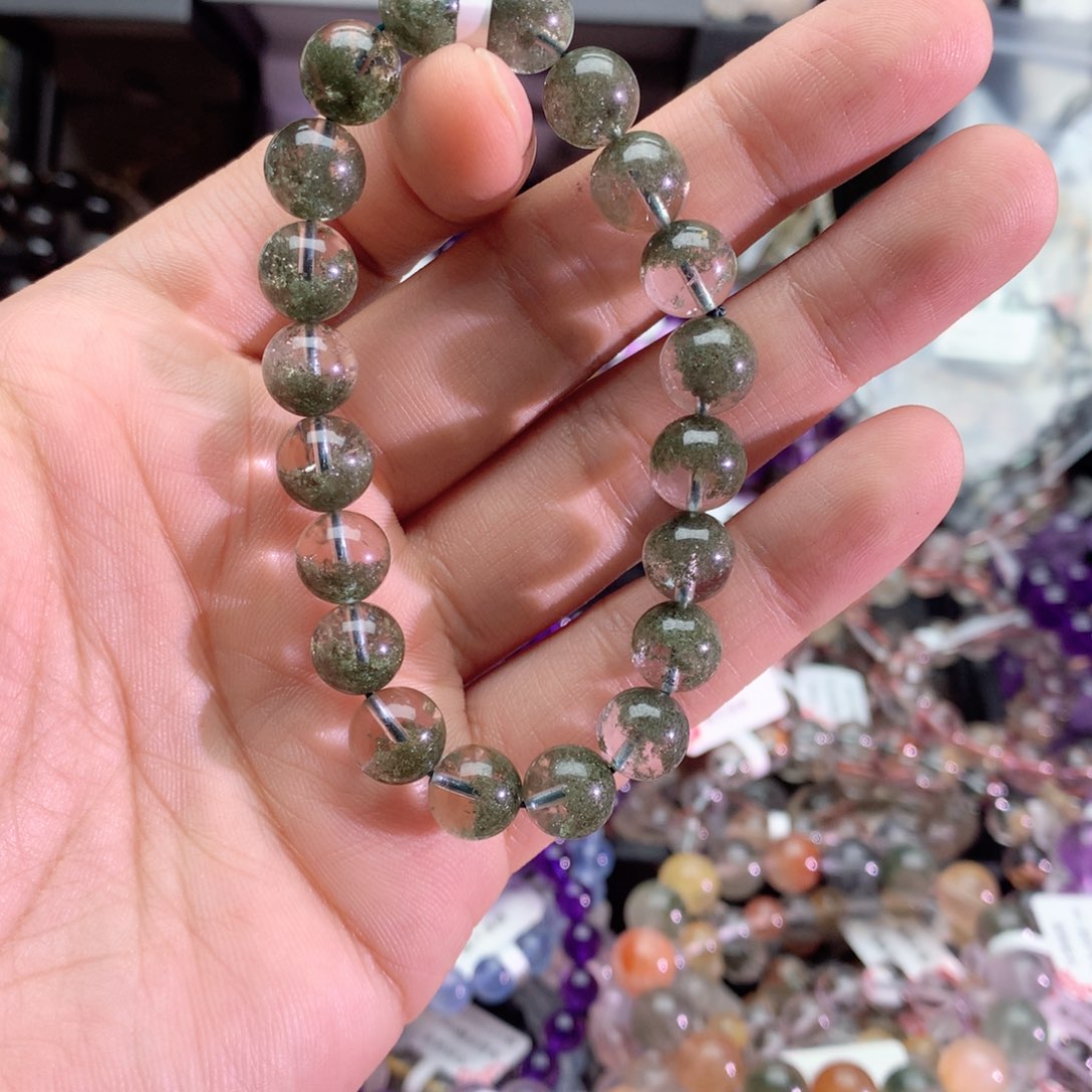 水晶手链未镶嵌金**尼绿幽灵9