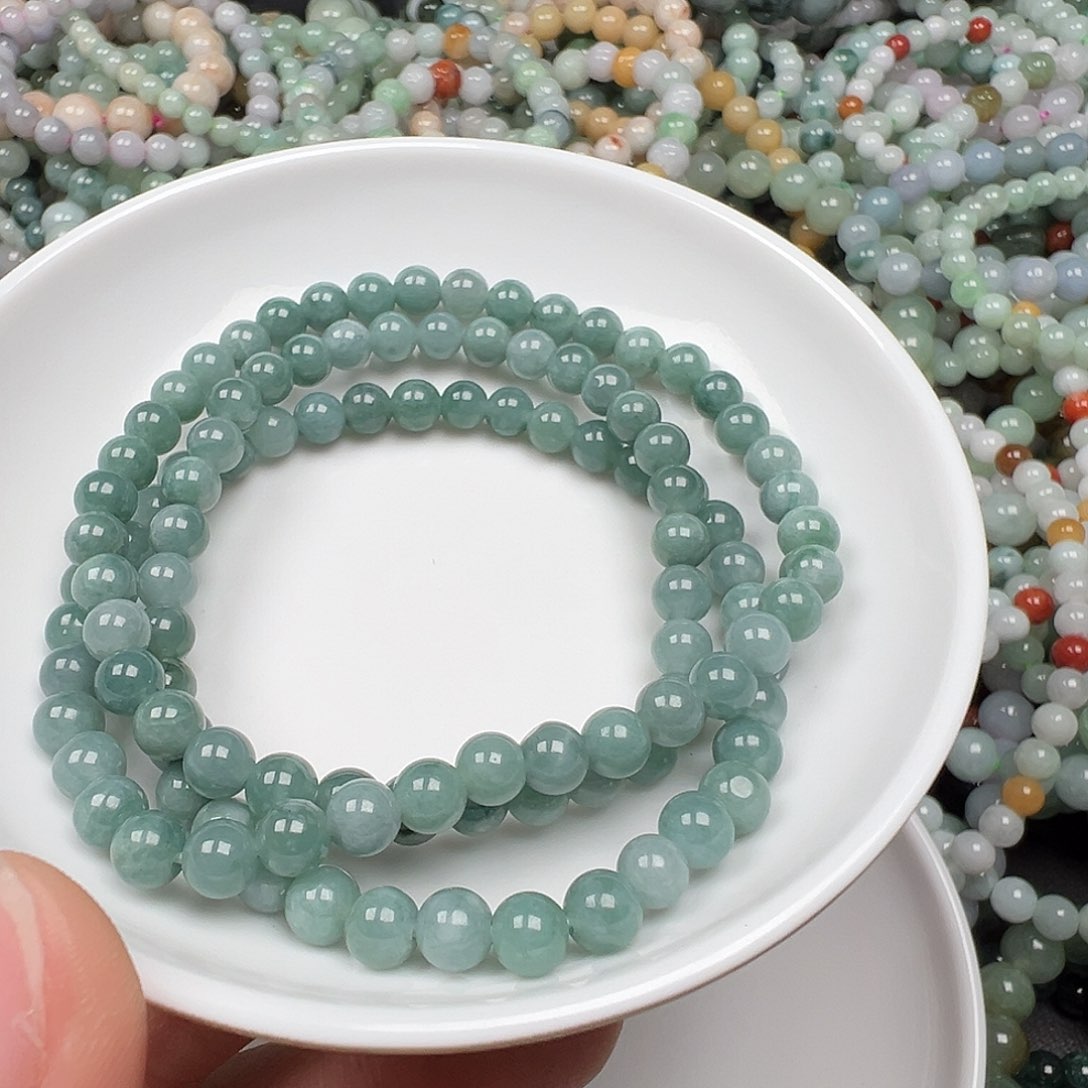 翡翠手链未镶嵌小*蜂货主老华