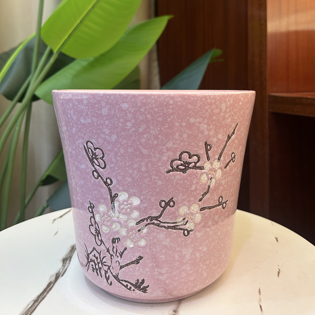 A193口19.5高18花盆带托盘多尺寸可选适合多种室内绿植
