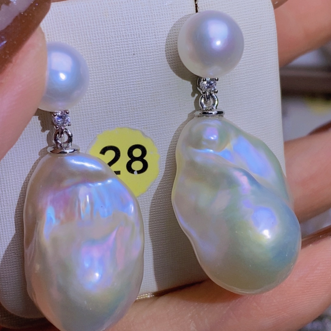 银S925镶嵌淡水珍珠淡水珍珠