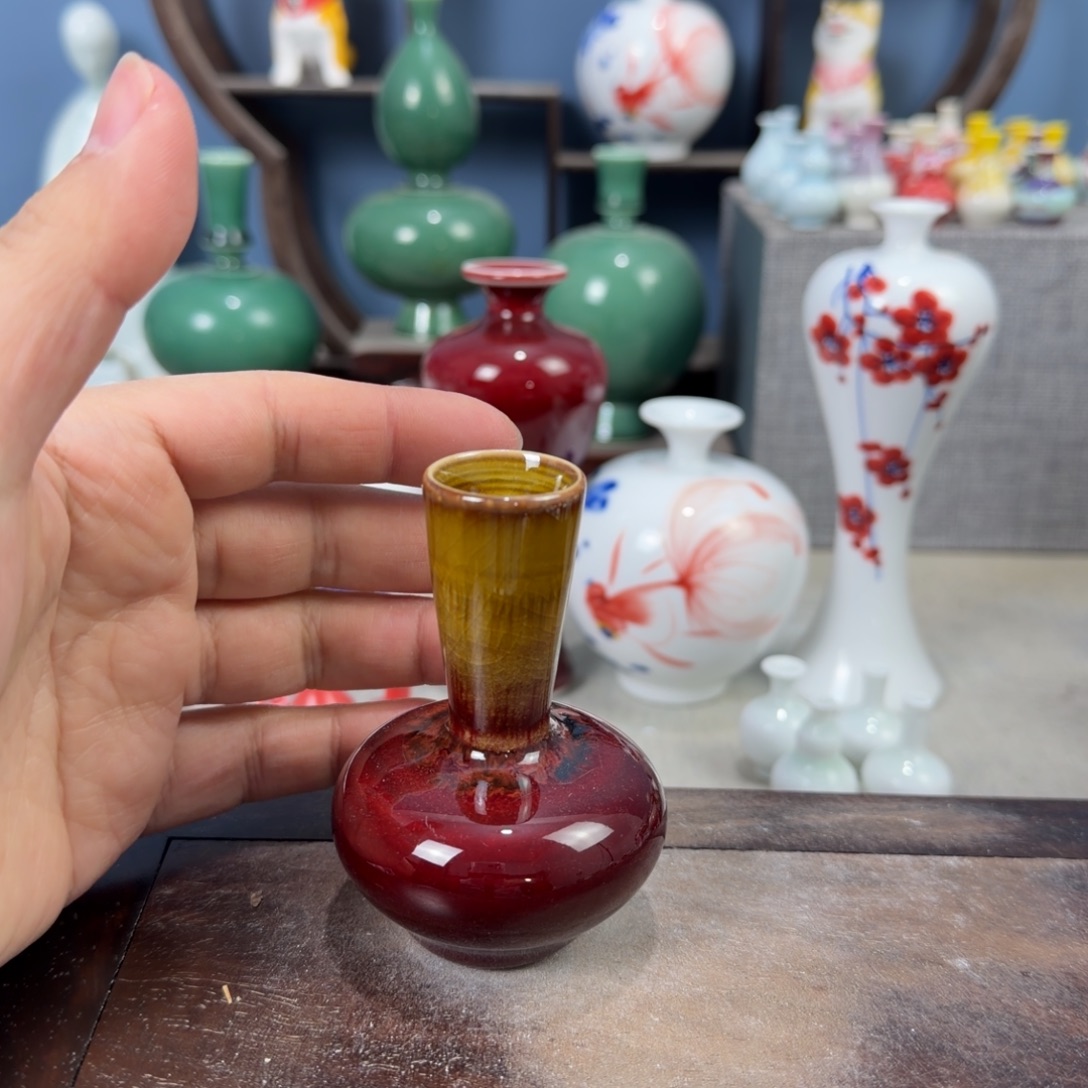 陶瓷手工小花器摆件