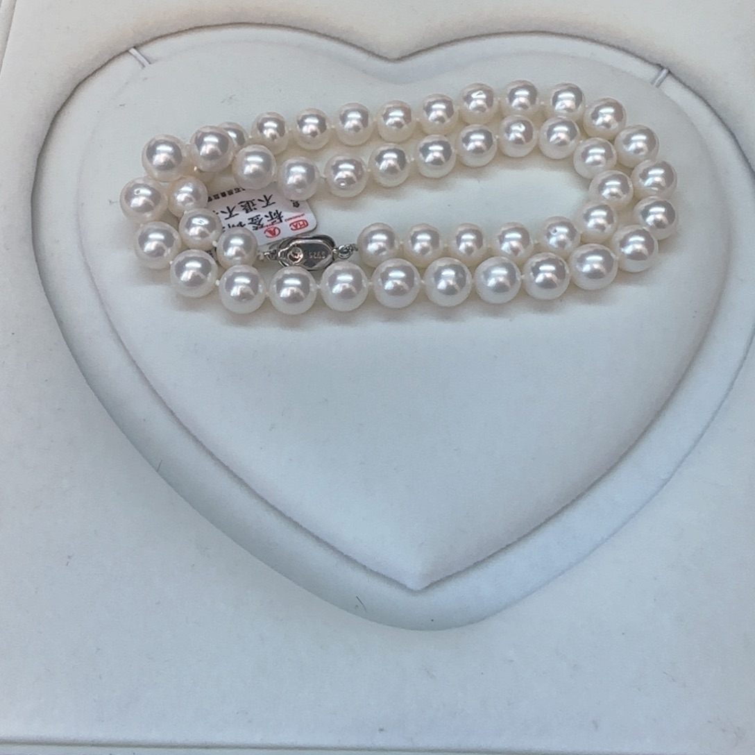 银S925镶嵌淡水珍珠项链
