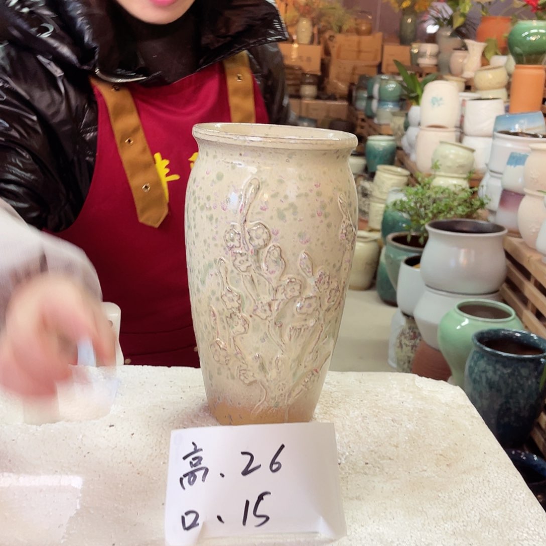 紫砂花盆高度26口径15
