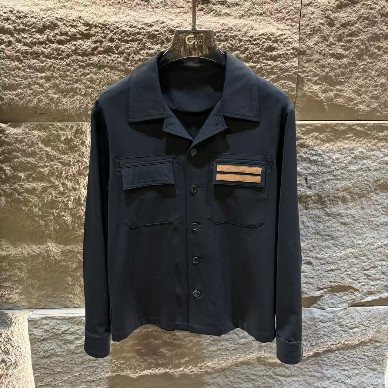 25//ss.冬季上新顶奢老钱富人穿搭翻领夹克外套   才88024