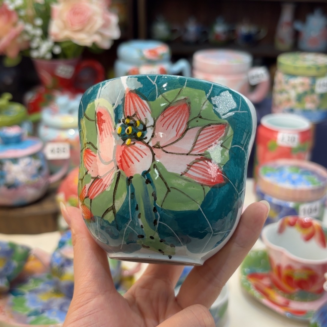 瓷片景德镇手绘高温釉下彩陶瓷茶具