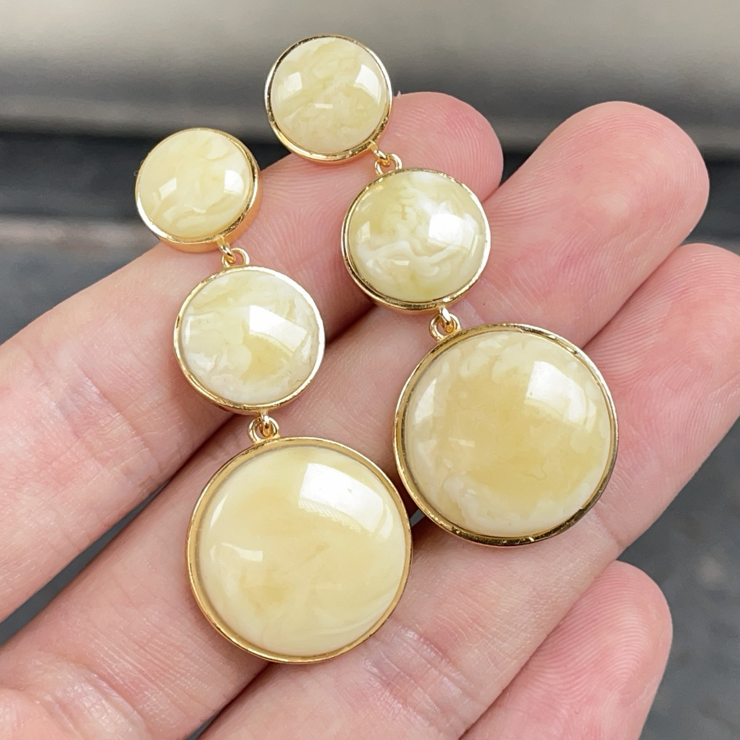 精品俄料白花蜡耳环白花蜡 蜡质浓郁 精工 土豪款 多样性发一对