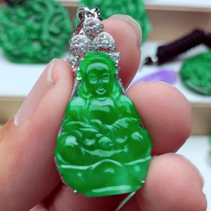 翡翠未镶嵌吊坠(不含链)